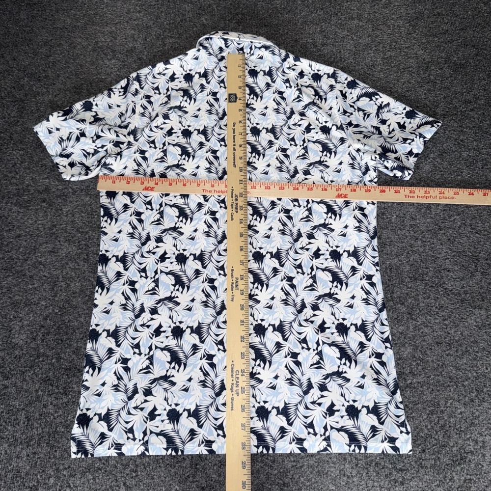 G/FORE Polo Shirt Palm Fronds Tech Pique Mens Small‎ Golf Floral Short Sleeve - Picture 5 of 9